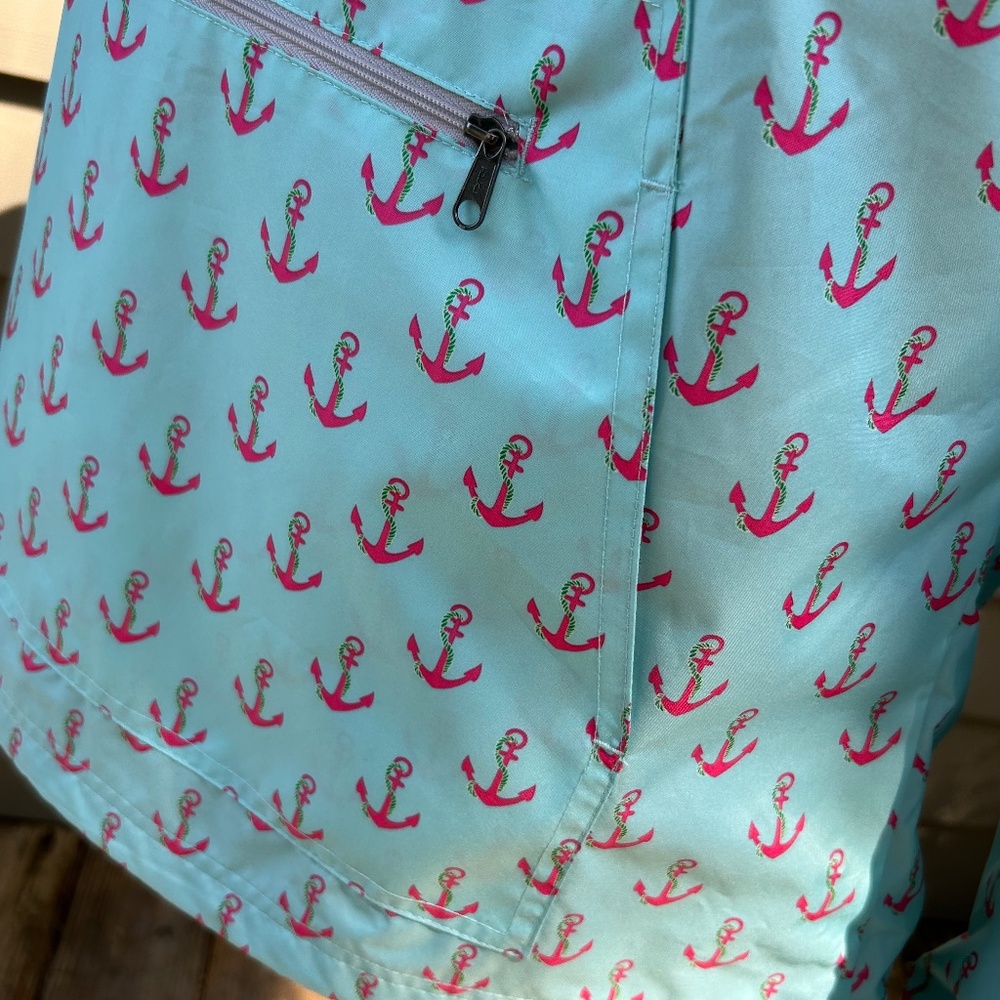 Hooded Charles River Chatham Anorak - Anchor Print - M - Picture 10 of 17